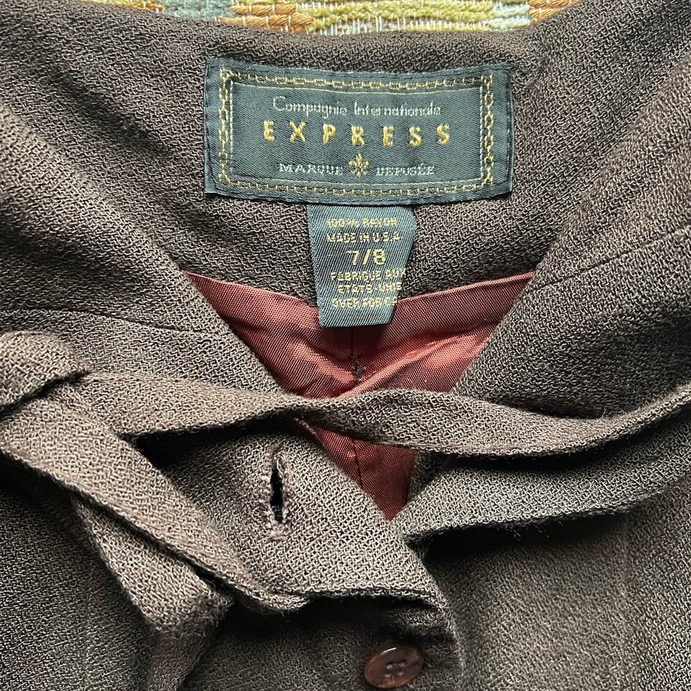 Vintage Early 90s/Late 80s Express Brown Pencil Skirt - Picture 3 of 8